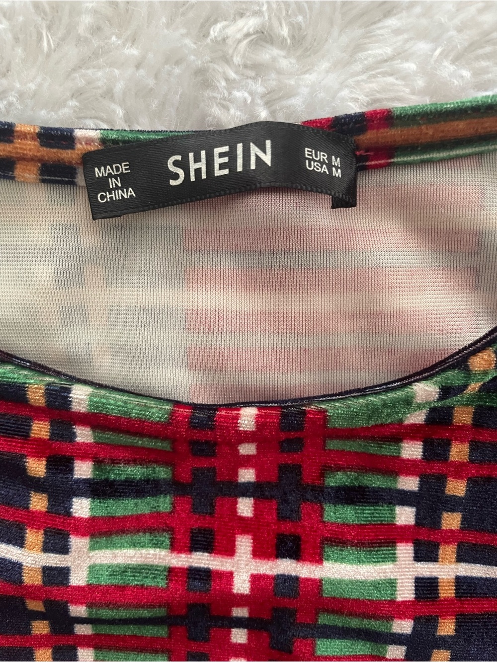 SHEIN Red Plaid Fit & Flare Midi Dress - Picture 8 of 9